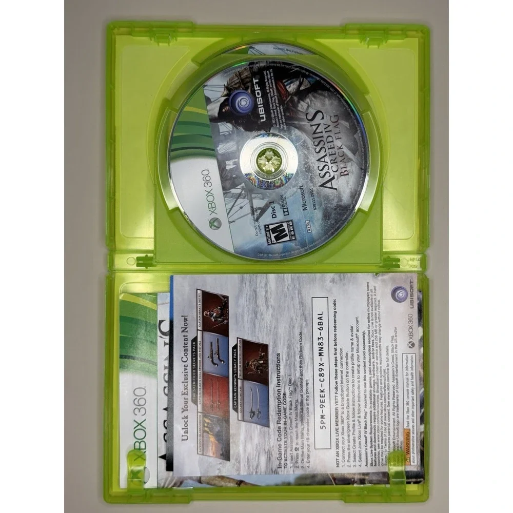 Assassin's Creed IV Black Flag Game W/ Case & Manual *Pre-Owned* Xbox 360